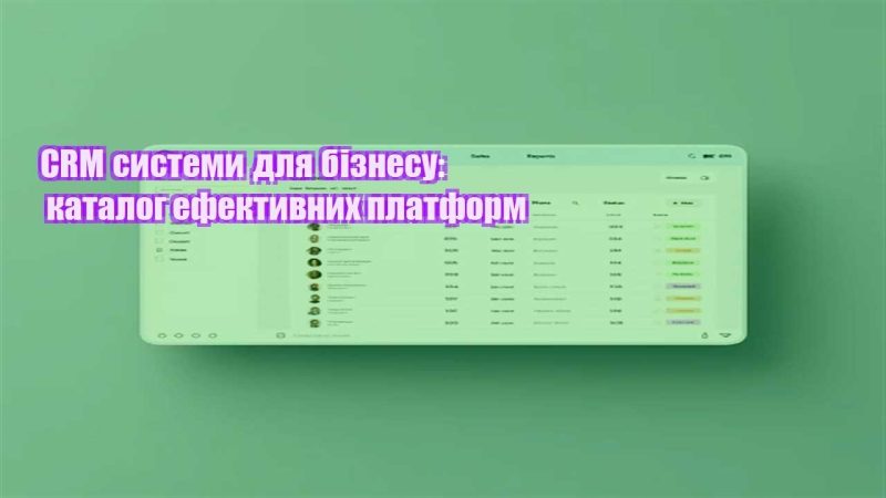 crm systemy dlya biznesu katalog efektyvnyh platform