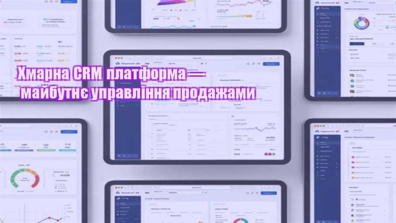 hmarna crm platforma — majbutnye upravlinnya prodazhamy