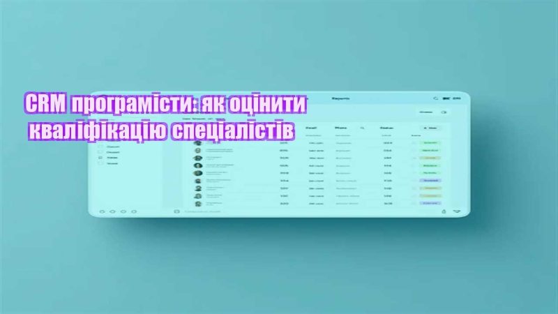 crm programisty yak oczinyty kvalifikacziyu speczialistiv