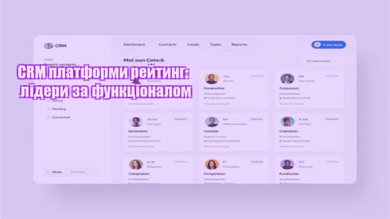 crm platformy rejtyng lidery za funkczionalom