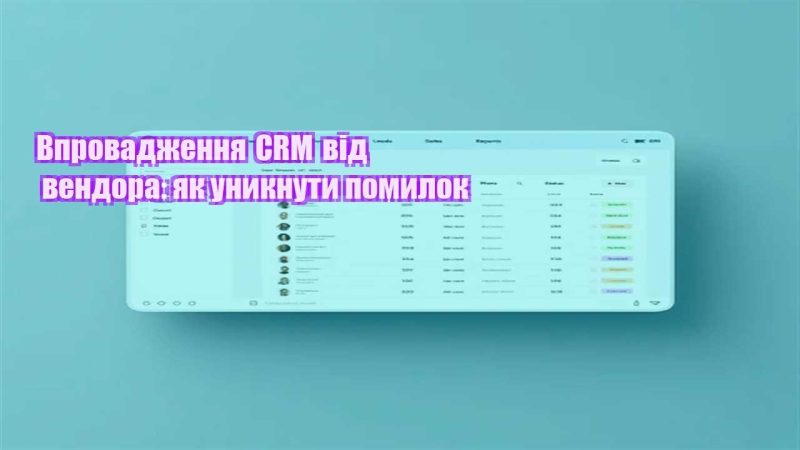 vprovadzhennya crm vid vendora yak unyknuty pomylok