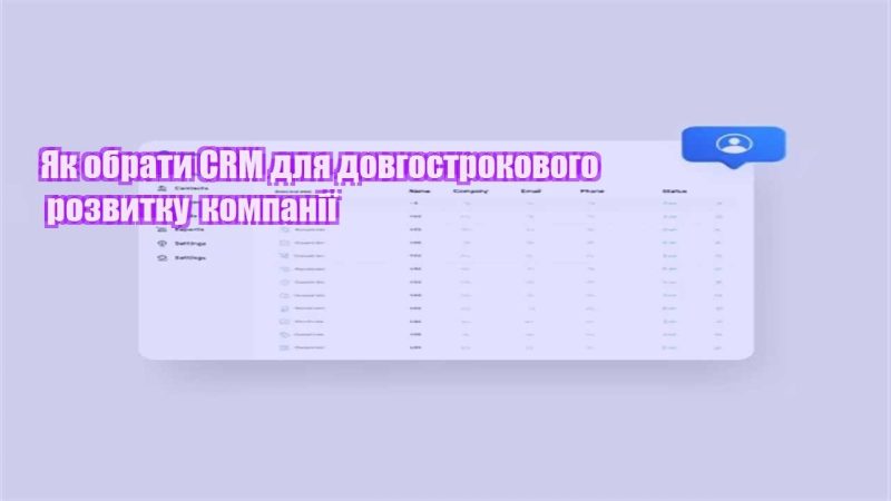 yak obraty crm dlya dovgostrokovogo rozvytku kompaniyi